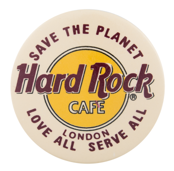 Hard Rock Cafe London Advertising Button Museum
