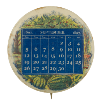 September Calendar 1897 Event Busy Beaver Button Museum
