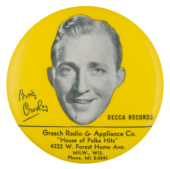 Bing Crosby Decca Records Innovative Button Museum