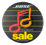Bose in Concert Advertising Button Museum
