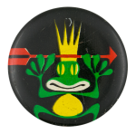Frog Wearing Crown Art Button Museum
