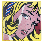 Roy Lichtenstein's Girl with Hair Ribbon Art Button Museum
