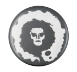 White Skull Face Art Button Museum