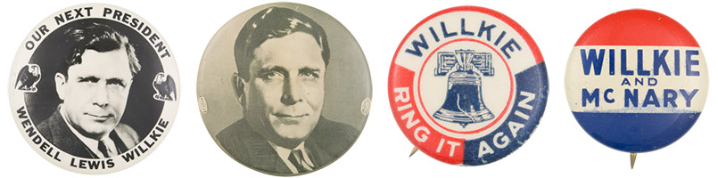 willkie buttons from the button museum collection
