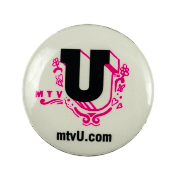 MTVU Pink Music Busy Beaver Button Museum