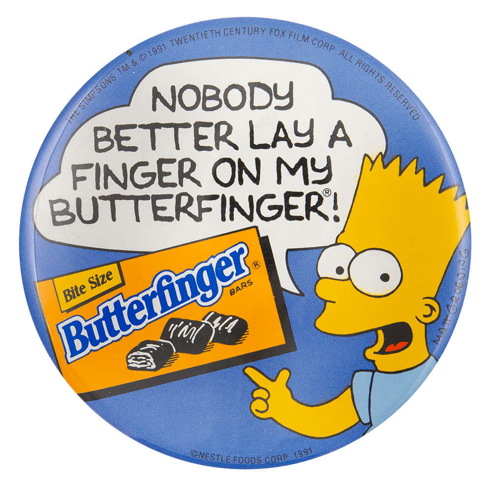 Butterfinger Bart Simpson Busy Beaver Button Museum