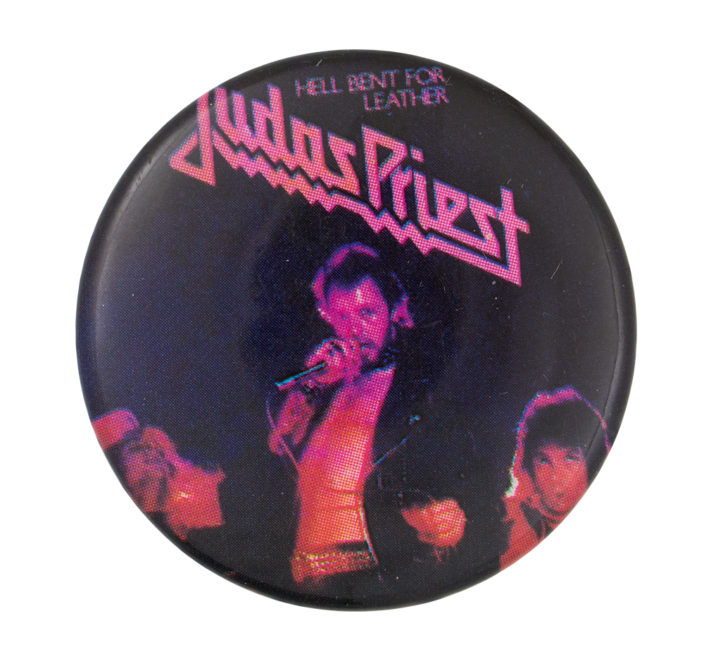 Judas Priest Hell Bent | Busy Beaver Button Museum