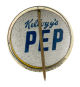 Kellogg's Pep Superman button back Advertising Button Museum