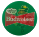Budweiser Green Lenticular alt Beer Busy Beaver Button Museum