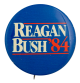 Reagan Bush '84 blue Political Busy Beaver Button Museum