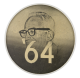 Goldwater in '64 Black and White Glasses Flasher Political Button Museum