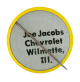 Joe Jacobs Chevrolet Smiley button back Smileys Button Museum
