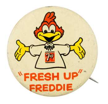 7up Fresh Up Freddie Advertising Button Museum