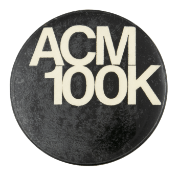 ACM 100k Advertising Button Museum