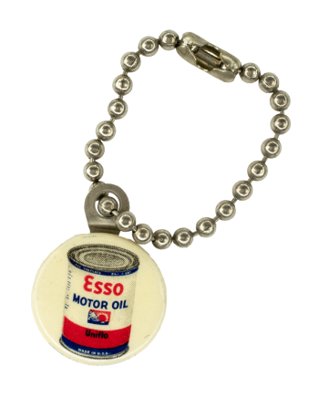 Esso Can with Fob Advertising Busy Beaver Button Museum