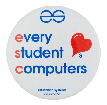 Every Student Loves Computers Advertising Button Museum