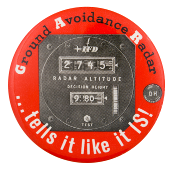 Ground Avoidance Radar Advertising Busy Beaver Button Museum