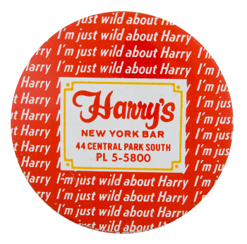Harry's New York Bar Advertising Button Museum