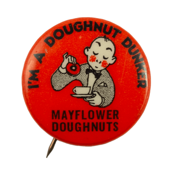 Mayflower Doughnuts Advertising Busy Beaver Button Museum