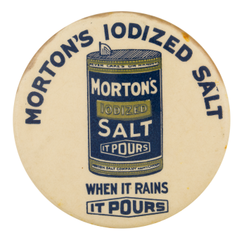 Morton's Iodized Salt Advertising Button Museum