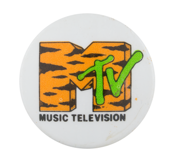 MTV Music Television Advertising Button Museum