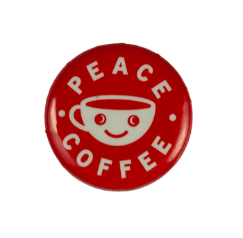 Peace Coffee Advertising Busy Beaver Button Museum