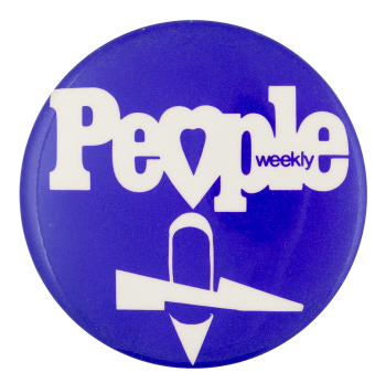 People Weekly Purple Advertising Button Museum