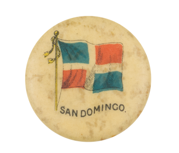 San Domingo Flag Advertising Button Museum