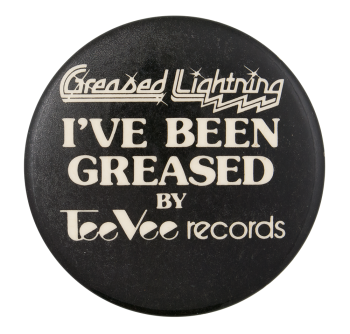 Tee Vee Records Greased Advertising Busy Beaver Button Museum