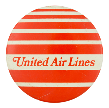 United Air Lines Advertising Button Museum