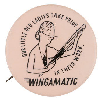 Wingamatic Advertising Button Museum