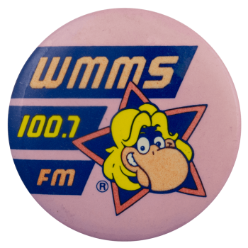 WMMS 100.7 FM Advertising Busy Beaver Button Museum