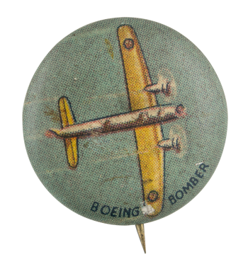 Boeing Bomber Advertising Button Museum