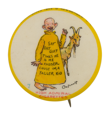Yellow Kid High Admiral Cigarettes Advertising Button Museum