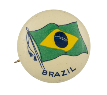Brazil Flag Art Button Museum
