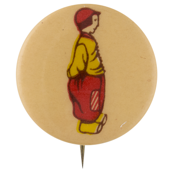 Child in Red and Yellow Art Button Museum