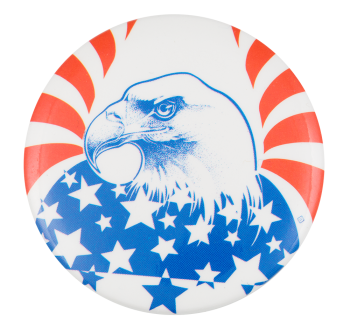 Eagle Red White and Blue Art Button Museum