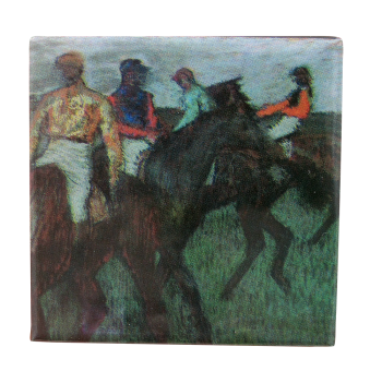 Edgar Degas Racehorses Art Button Museum