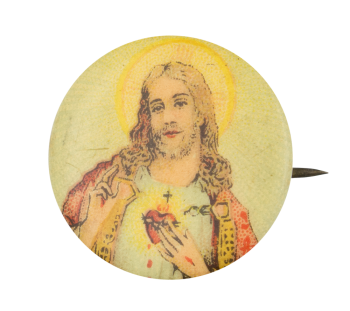 Jesus With Halo Art Button Museum