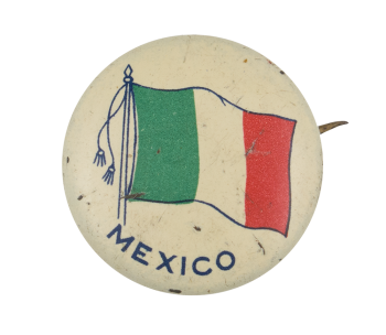 Mexico Flag Tassels Art Busy Beaver Button Museum