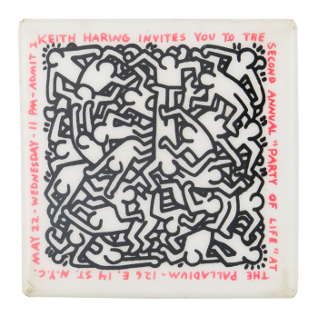 Keith Haring Party Of Life Art Button Museum