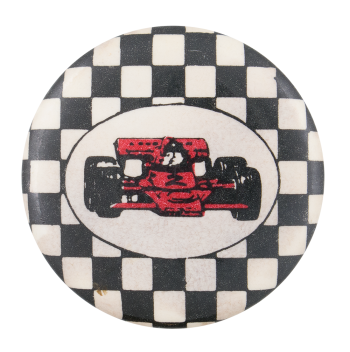 Red Race Car Art Button Museum