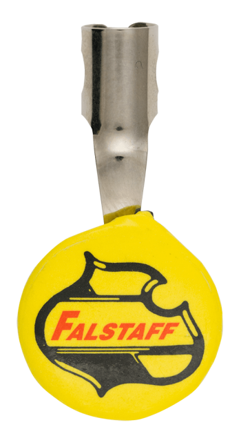 Falstaff Yellow Beer Button Museum