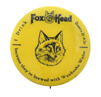 Fox Head Beers and Ale Beer Button Museum