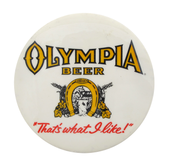 Olympia Beer button  Beer Button Museum