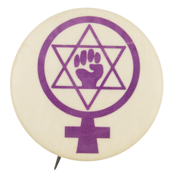 Female Jewish Power Cause Button Museum