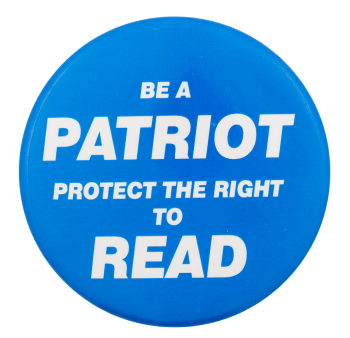 Protect the Right to Read Cause Button Museum