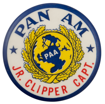 Pan Am Jr Clipper Capt Club Busy Beaver Button Museum