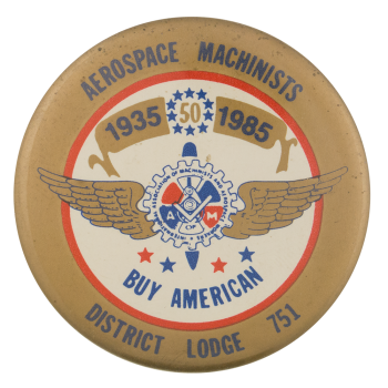 Aerospace Machinists Club Button Museum