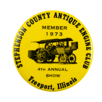 Stephenson County Antique Engine Club Club Busy Beaver Button Museum